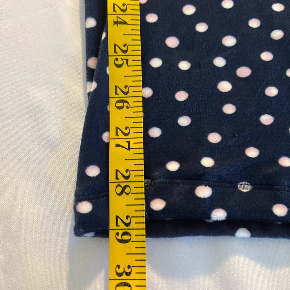 Nautica Two Piece Blue Pink Polka Dots Cozy Velour PJ Sleepwear Set Fall Winter - Picture 15 of 16